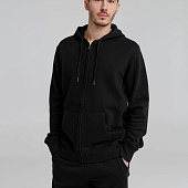 Толстовка на молнии с капюшоном унисекс King, черная