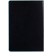 Ежедневник Alanis, недатированный, черный с голубым