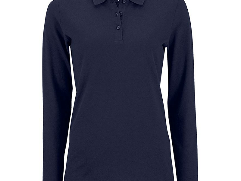 Рубашка поло женская с длинным рукавом Perfect LSL Women, темно-синяя