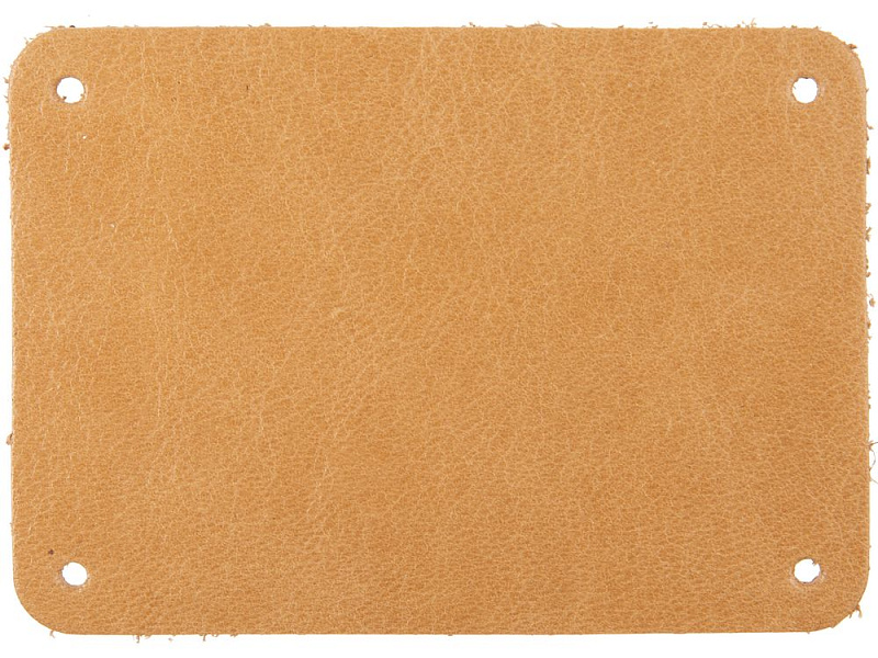 Лейбл кожаный Beta, XL, бежевый