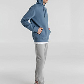 Толстовка с капюшоном унисекс King, серо-синяя