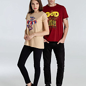 Футболка A God is High, гранатово-красная