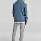 Толстовка с капюшоном унисекс King, серо-синяя