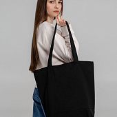Сумка для покупок на молнии Shopaholic Zip, черная