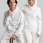 Толстовка с капюшоном унисекс King, белая