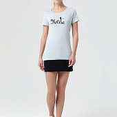 Футболка женская Hate-Love, голубая