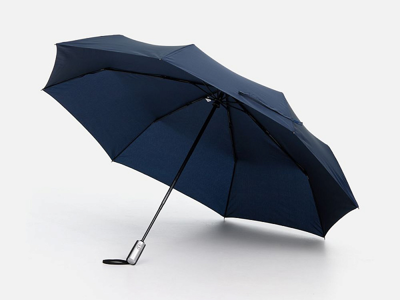 Зонт складной Fiber, темно-синий