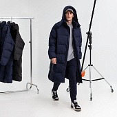 Пуховик унисекс Kapsula, темно-синий