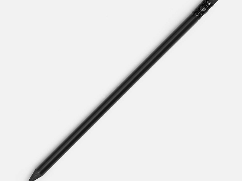 Карандаш простой Triangle Black с ластиком, черный