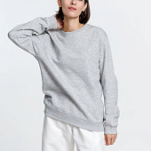 Свитшот унисекс Delta, серый меланж