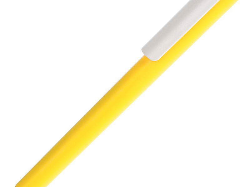 Ручка шариковая Pigra P03 Mat, желтая с белым
