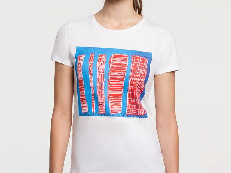 Футболка женская «Небоскребы», белая