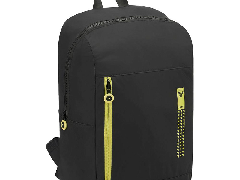 Складной рюкзак Compact Neon, черный с зеленым