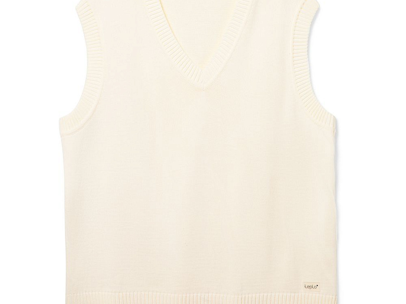 Жилет оверсайз унисекс Tad в сумке, молочно-белый