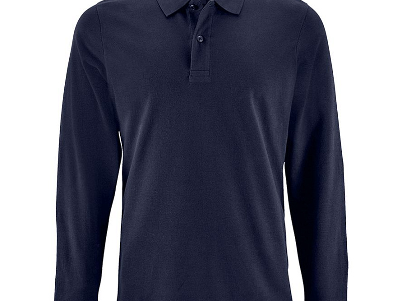 Рубашка поло мужская с длинным рукавом Perfect LSL Men, темно-синяя