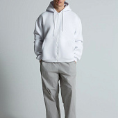 Толстовка унисекс оверсайз Zippy, белая