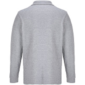 Рубашка поло унисекс с длинным рукавом Pacific LSL, серый меланж