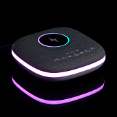 Bluetooth-колонка с беспроводной зарядкой и подсветкой Terrafonic, серая