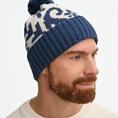 Шапка Wintertude, синяя с белым