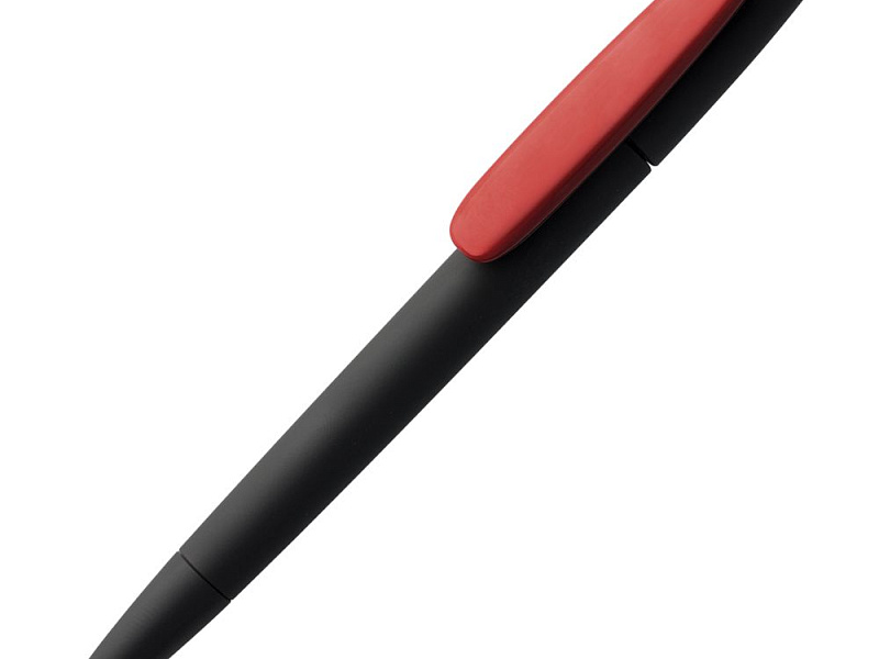 Ручка шариковая Prodir DS5 TRR-P Soft Touch, черная с красным