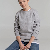 Свитшот унисекс King, серый меланж