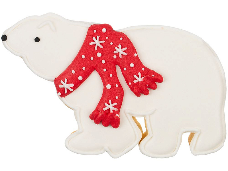 Печенье «Остаемся зимовать», белое с красным