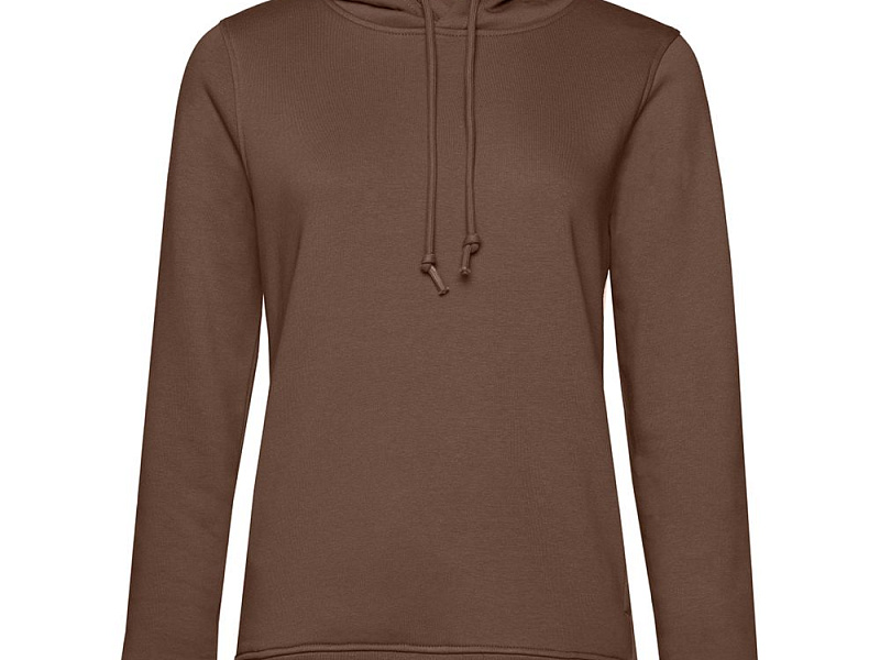 Толстовка с капюшоном женская BNC Inspire (Organic), коричневая (мокко)