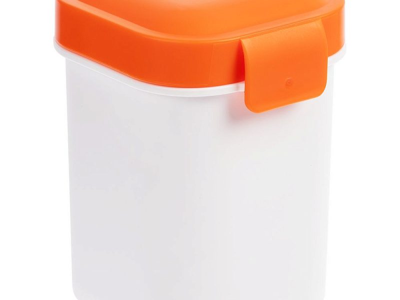 Ланчбокс для снеков Lunch Crunch, белый с оранжевым