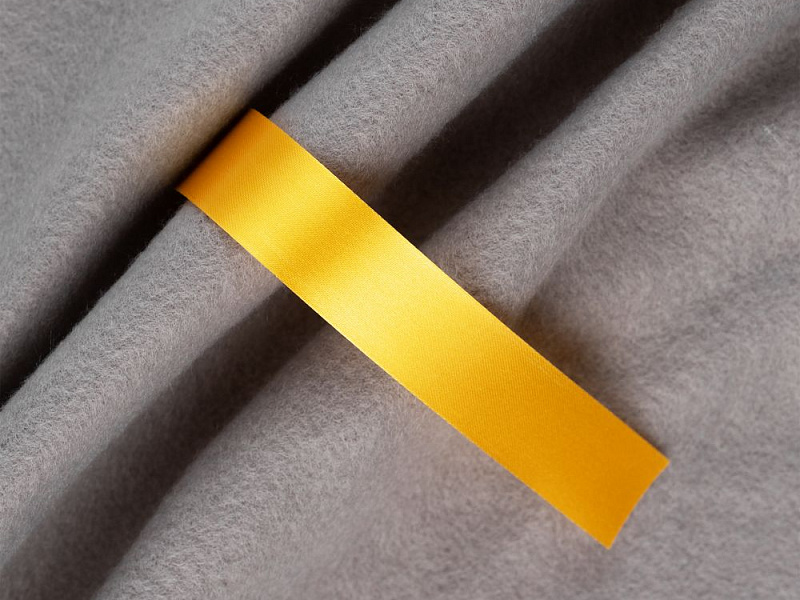 Лента сатиновая Satin 20 M, желтая, 60 см