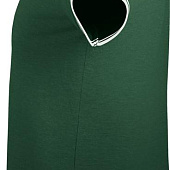 Рубашка поло мужская Pasadena Men 200 с контрастной отделкой, зеленая с белым