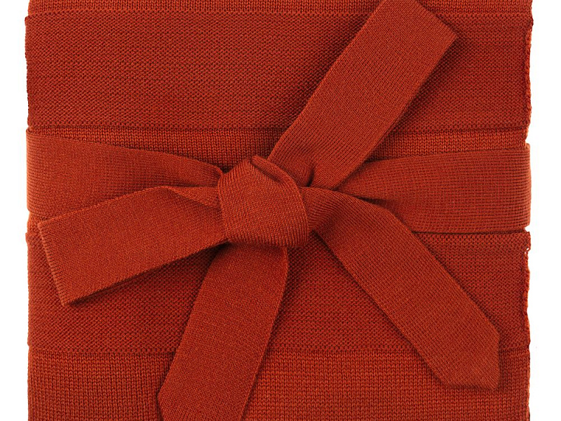 Плед Pleat, коричневый (терракота)