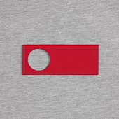 Лейбл из ПВХ с вырубкой «Круг», красный