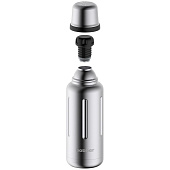 Термос Flask 1000, вакуумный, стальной матовый