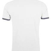 Рубашка поло женская Pasadena Women 200 с контрастной отделкой, белая с синим