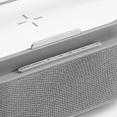 Колонка с часами и беспроводной зарядкой Veske ver.2, серая