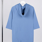 Футболка оверсайз унисекс с капюшоном Neofit, синяя