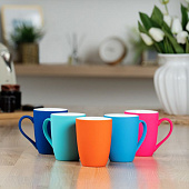 Кружка Good Morning с покрытием софт-тач, бирюзовая