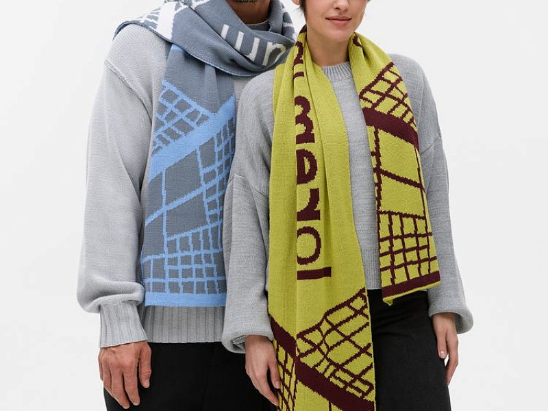 Шарф Joyful Grand Max на заказ, XL, полушерсть