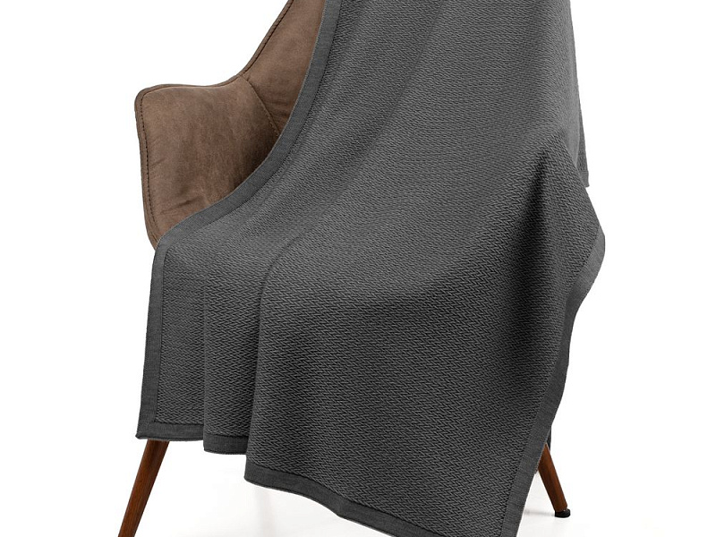 Плед Ornato, серый (кварцевый меланж)