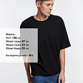 Футболка оверсайз унисекс Base Space, черная