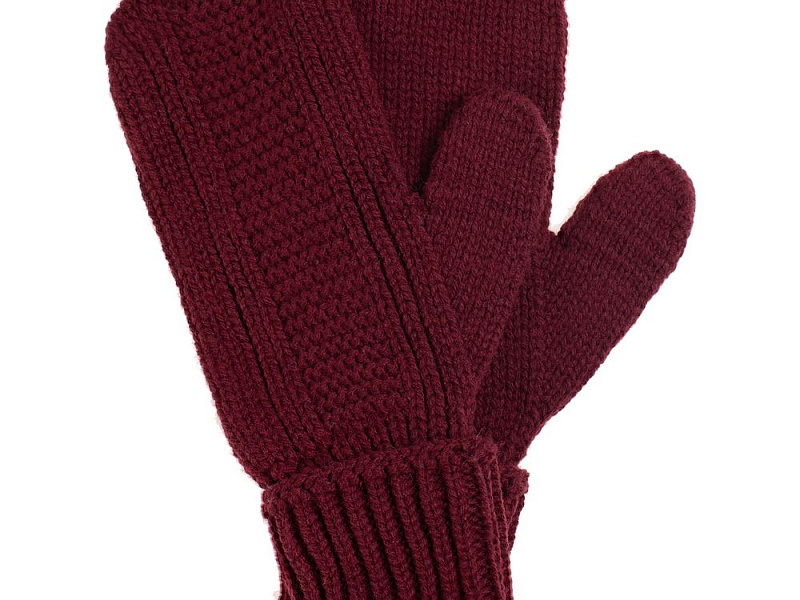 Варежки Brugge, бордовые