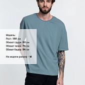 Футболка унисекс оверсайз Crosstown, серо-зеленая