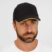 Бейсболка Buffalo, черная с желтым