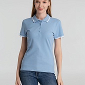 Рубашка поло женская Practice Women 270, голубая с белым