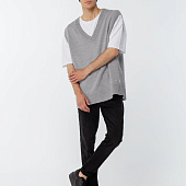 Жилет оверсайз унисекс Tad, светло-серый