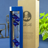 Термометр «Галилео» в деревянном корпусе, синий