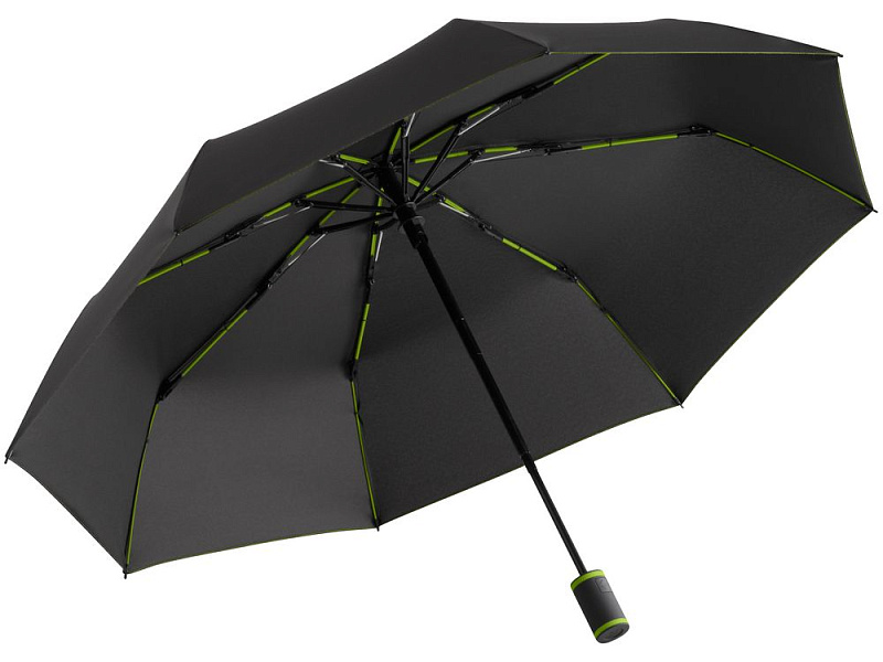 Зонт складной AOC Mini с цветными спицами, зеленое яблоко