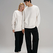 Свитшот оверсайз унисекс Vozduh, молочно-белый