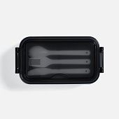 Ланчбокс Pranzo, белый с черным