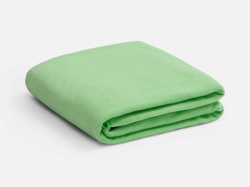 Флисовый плед Warm&Peace, светло-зеленый